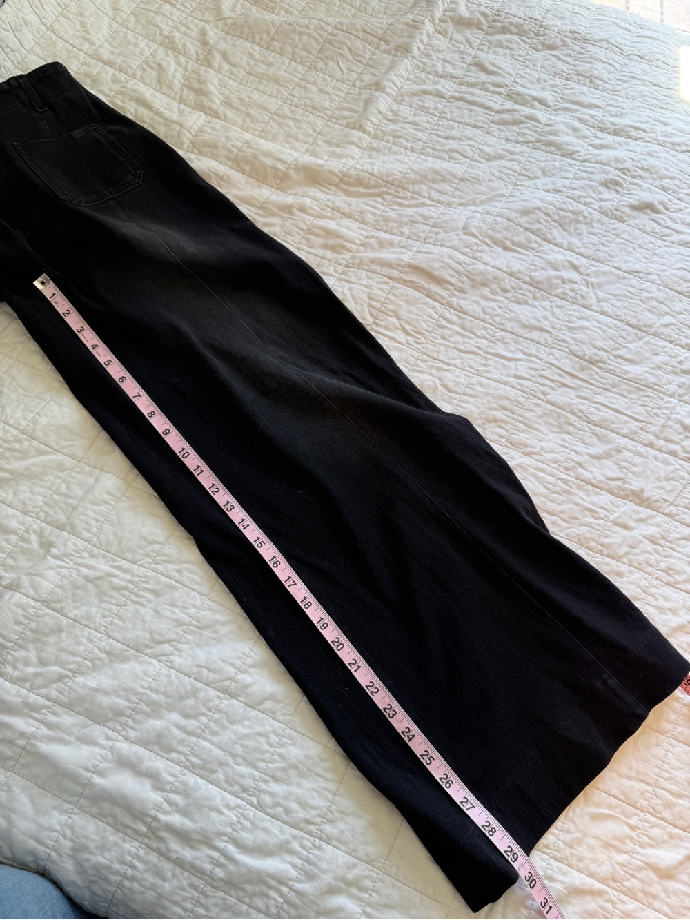 Halara Flex High Waisted Pockets Washed Wide Leg Jeans Small Coal Black Denim - Picture 8 of 12